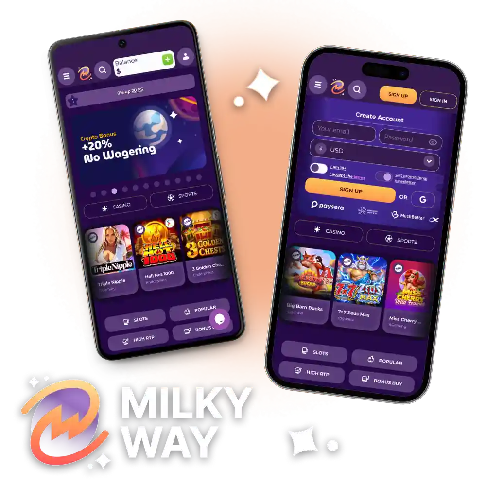 Play your favorite slots anywhere with the convenient mobile app from MilkyWay Casino.