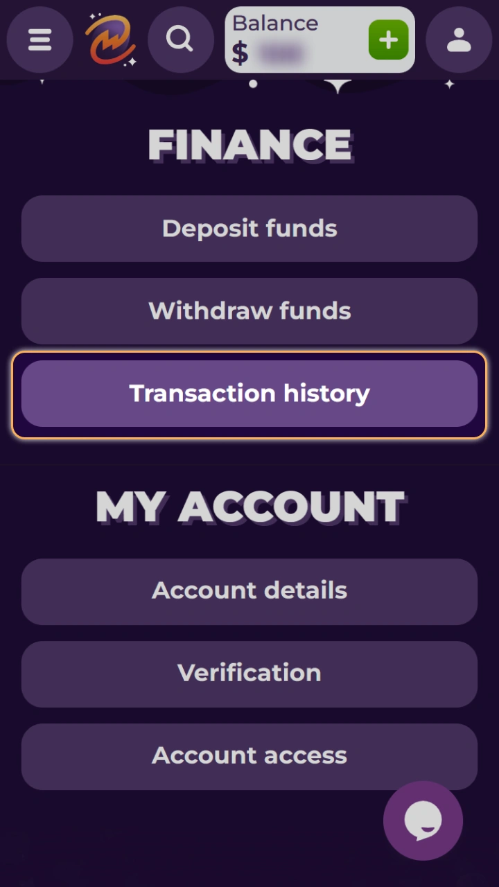 Check your transaction history and enjoy seamless payouts at MilkyWay Casino.